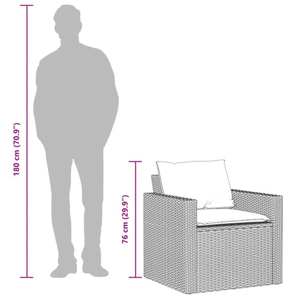 sofasæt til haven 4 dele med hynder polyrattan lysegrå