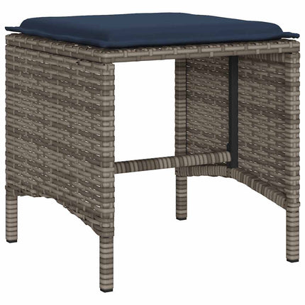 sofasæt til haven 4 dele med hynder polyrattan grå