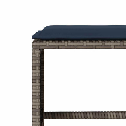 sofasæt til haven 4 dele med hynder polyrattan grå