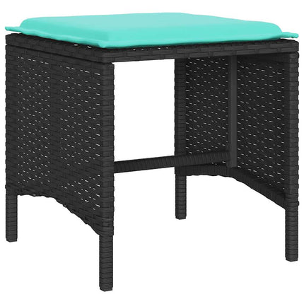 sofasæt til haven 4 dele med hynder polyrattan sort