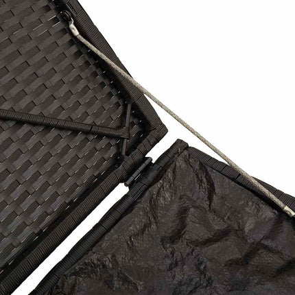 Pude kasse med opbevaring Sort 50 x 50 x 50 cm polyrattan