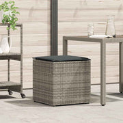 Pude kasse med opbevaring Grå 50 x 50 x 50 cm polyrattan