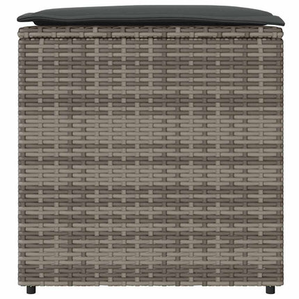 Pude kasse med opbevaring Grå 50 x 50 x 50 cm polyrattan