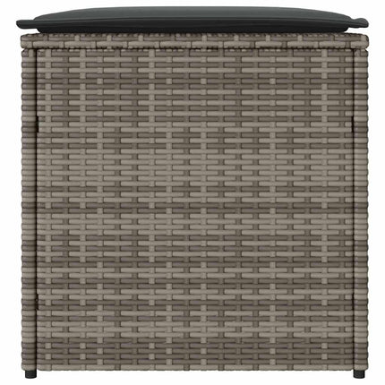 Pude kasse med opbevaring Grå 50 x 50 x 50 cm polyrattan