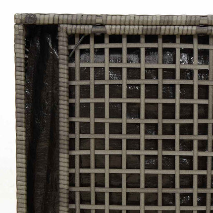 Pude kasse med opbevaring Grå 50 x 50 x 50 cm polyrattan