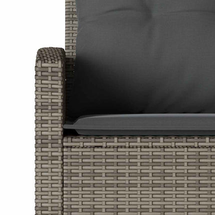 L-formet sofa med hynder polyrattan grå