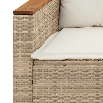 3-personers havesofa med hynder polyrattan beige