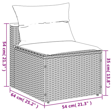 sofamoduler til haven 2 stk. med hynder polyrattan sort