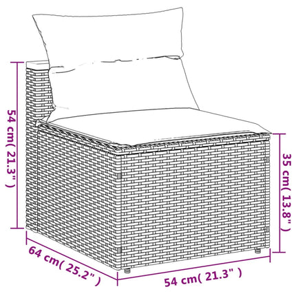 sofamoduler til haven 2 stk. med hynder polyrattan beige