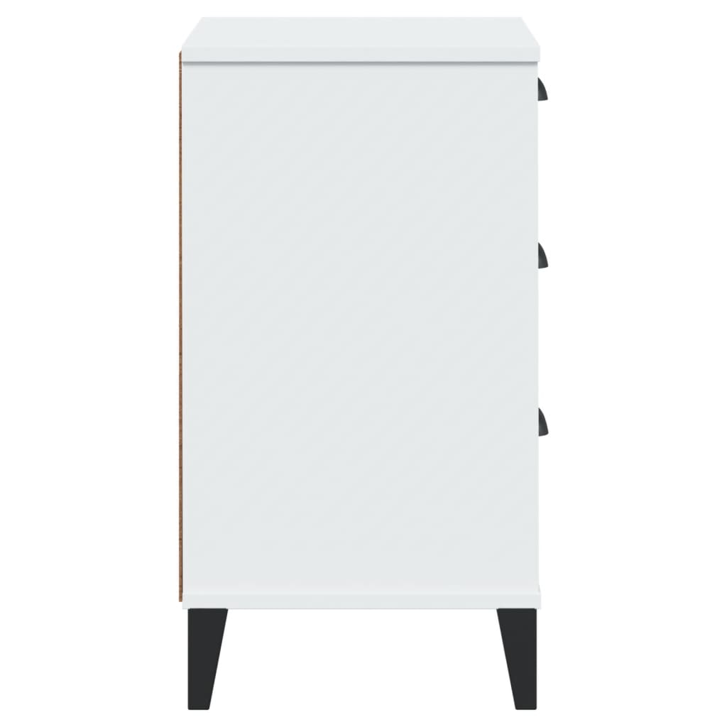 sengebord VIKEN konstrueret træ hvid