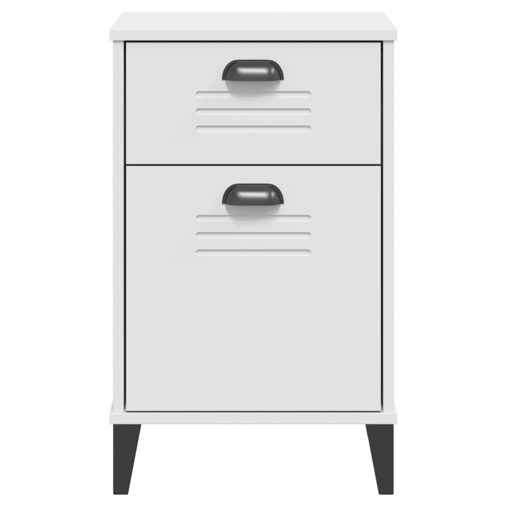 sengebord VIKEN konstrueret træ hvid