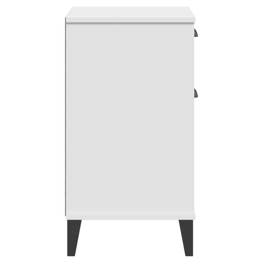 sengebord VIKEN konstrueret træ hvid