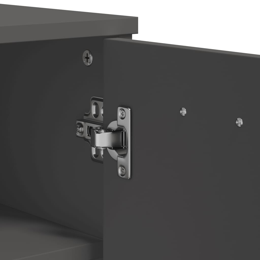 skoskab VIKEN konstrueret træ antracitgrå