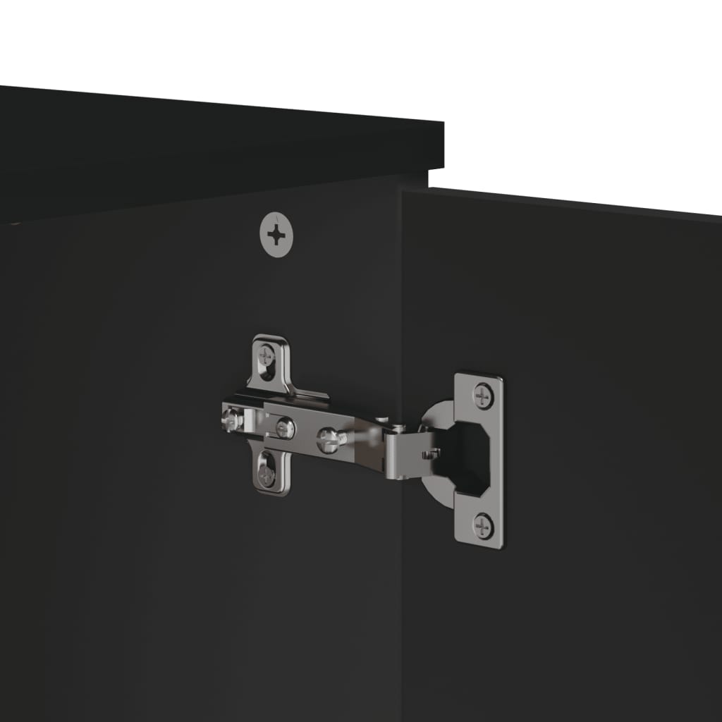 skænk VIKEN 80x40x80 cm konstrueret træ sort