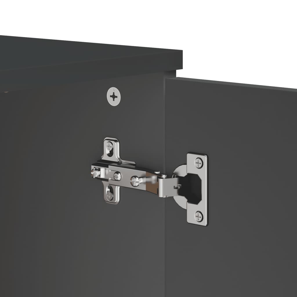 skænk VIKEN 80x40x80 cm konstrueret træ antracitgrå