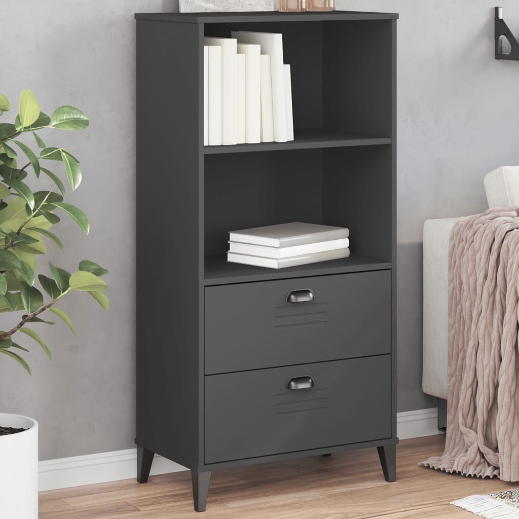 bogskab VIKEN 60x35x123 cm konstrueret træ antracitgrå billede