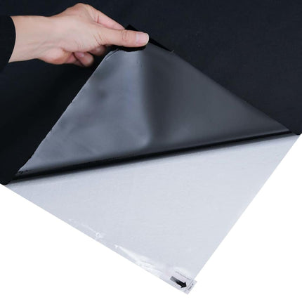 vinduesfolie 90x500 cm statisk PVC matteret sort
