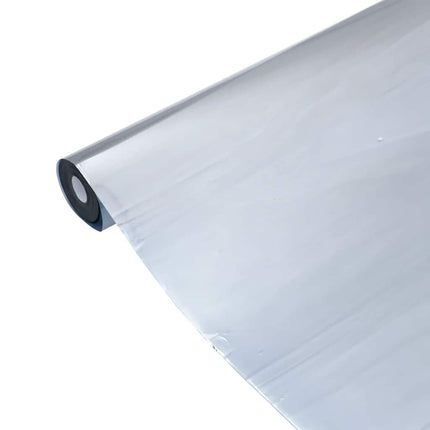 solfilm 45x2000 cm reflekterende effekt PVC sølvfarvet