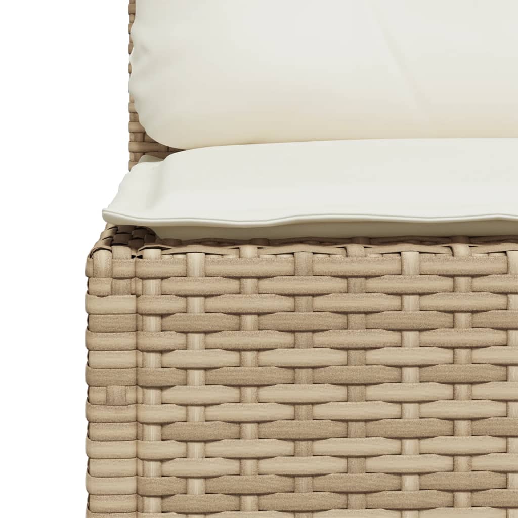 hjørnemodul til havesofa med hynder polyrattan beige