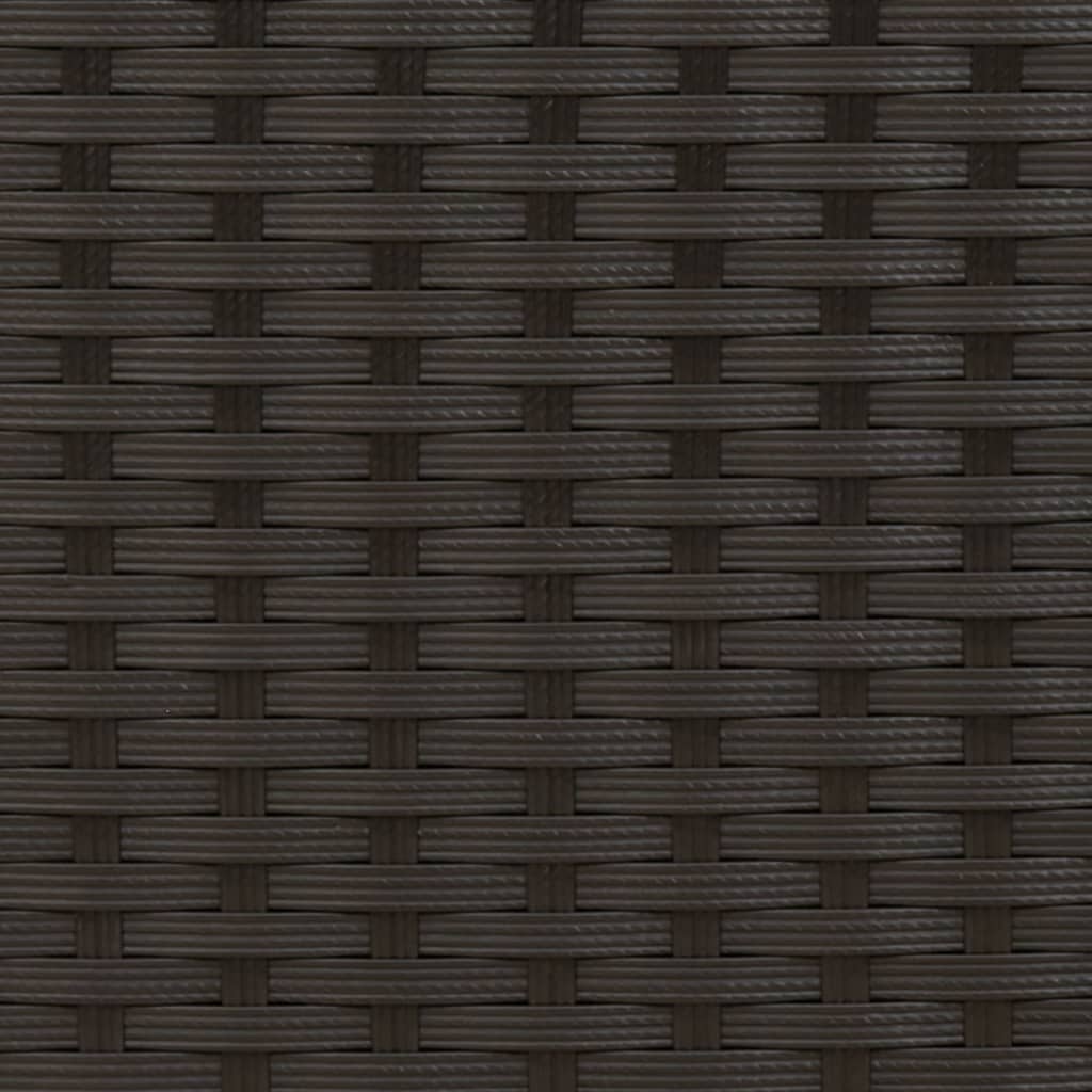 2-personers havesofa med baldakin og skamler polyrattan sort