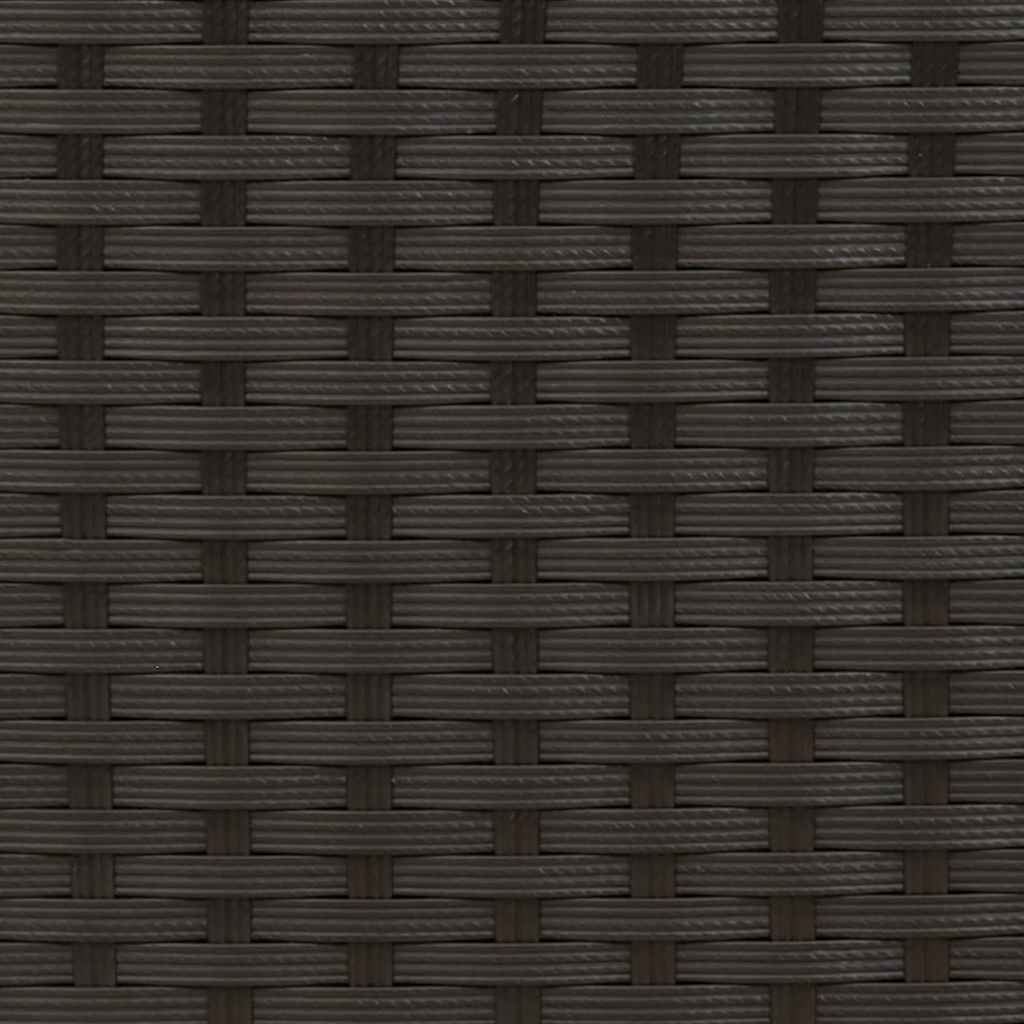 2-personers havesofa med baldakin og skamler polyrattan sort