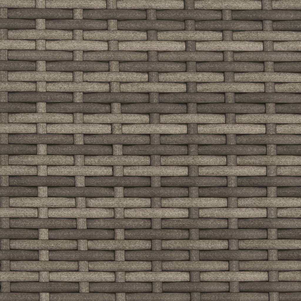 2-personers havesofa med baldakin og skamler polyrattan grå