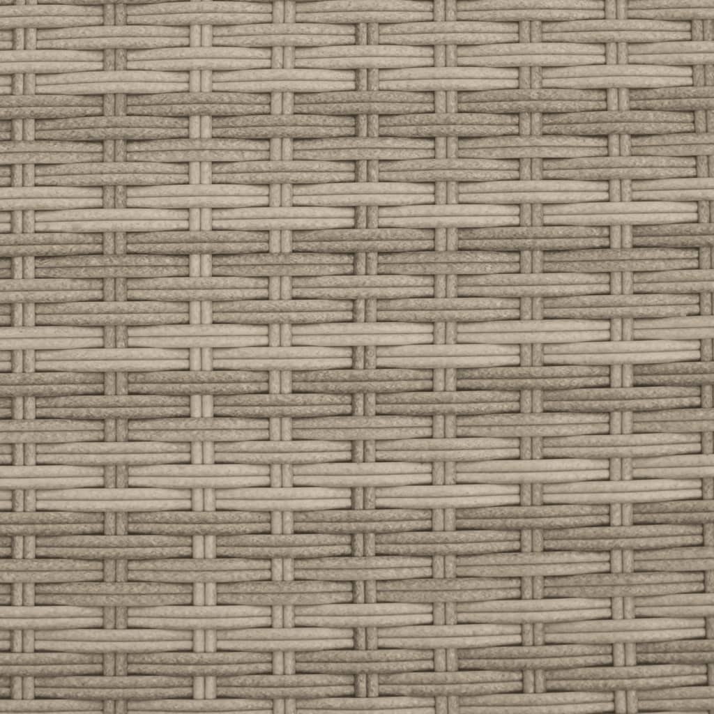 2-personers havesofa med baldakin og skamler polyrattan lysegrå