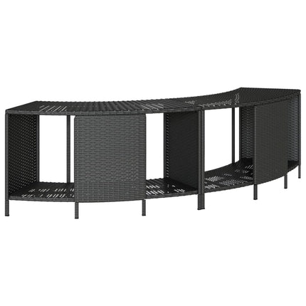opbevaringshylder til spabad 2 stk. polyrattan sort
