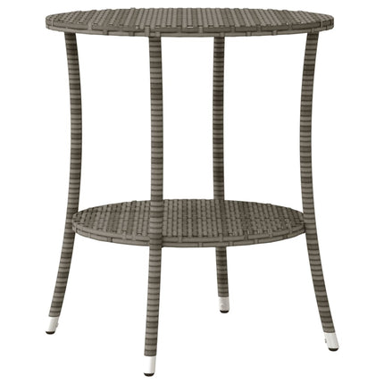 bistrosæt til haven 3 dele med hynder polyrattan grå