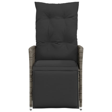havelænestole 2 stk. med hynder polyrattan grå