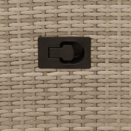 havestole 2 stk. med lænefunktion og hynder polyrattan beige