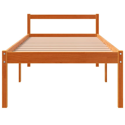 seniorseng 90x200 cm massivt fyrretræ gyldenbrun