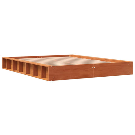 sengeramme uden madras 120x200 cm massivt fyrretræ gyldenbrun
