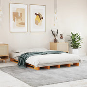 palleseng 140x200 cm massivt fyrretræ gyldenbrun