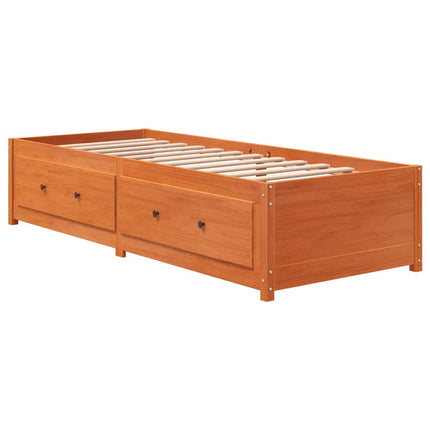 daybed uden madras 75x190 cm massivt fyrretræ gyldenbrun
