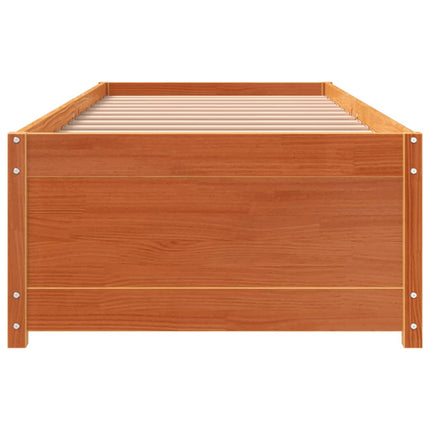 daybed uden madras 75x190 cm massivt fyrretræ gyldenbrun