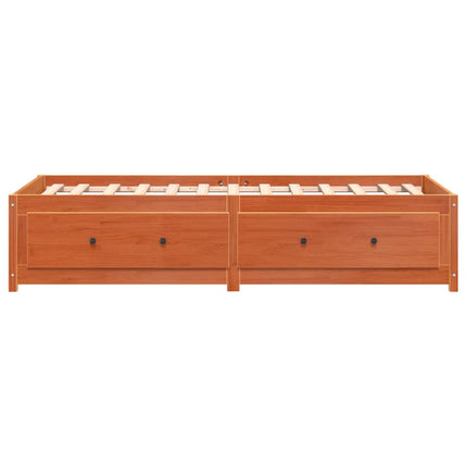 daybed uden madras 75x190 cm massivt fyrretræ gyldenbrun