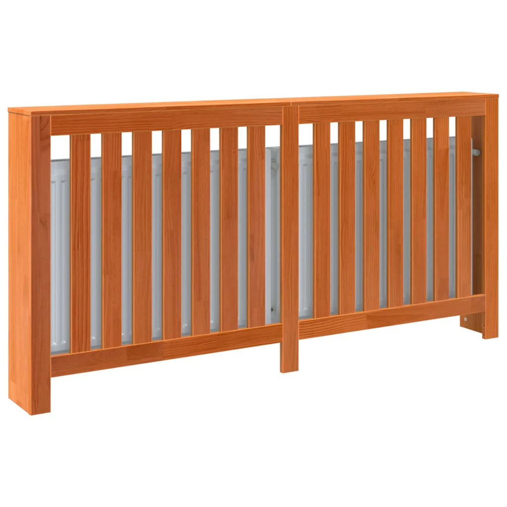 radiatorskjuler 169x19x84 cm massivt fyrretræ gyldenbrun