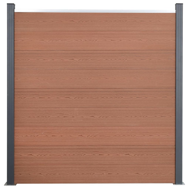 hegnspanelsæt 180x186 cm WPC brun