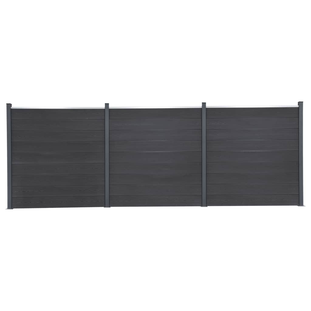 hegnspanelsæt 526x186 cm WPC grå
