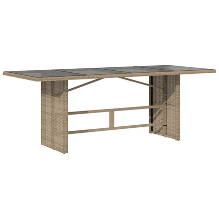 spisebordssæt til haven 9 dele med hynder polyrattan beige