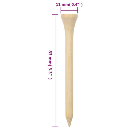 golf-tees 1000 stk. 83 mm bambus