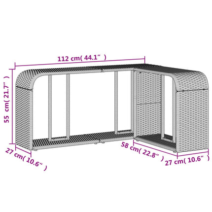 opbevaringshylder 2 stk. polyrattan beige