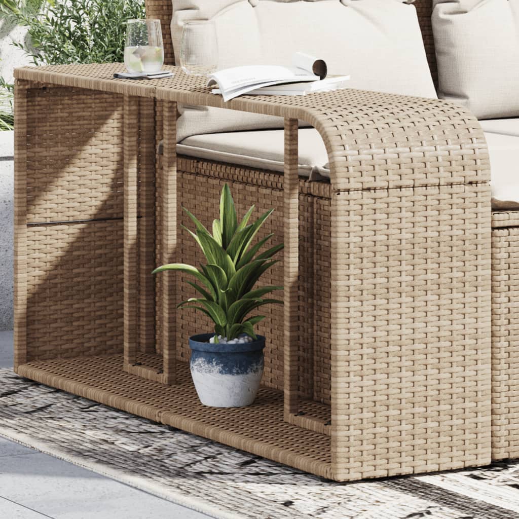 opbevaringshylder 2 stk. polyrattan beige