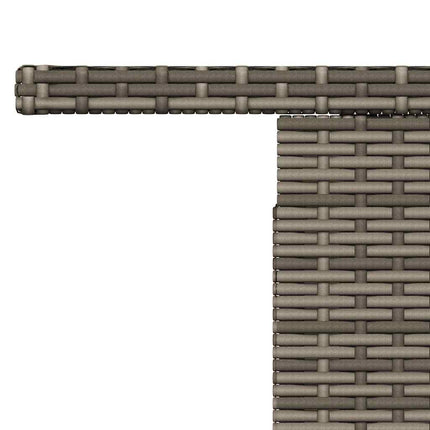 havebord med glastop 100x55x73 cm polyrattan grå