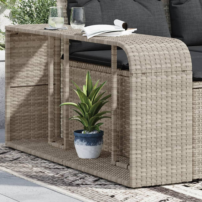 opbevaringshylder 2 stk. polyrattan lysegrå