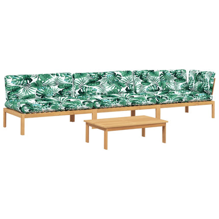 loungesæt til haven 4 dele med hynder massivt akacietræ