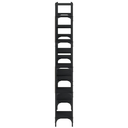 bogreol 155,5x24x166,5 cm konstrueret træ sort