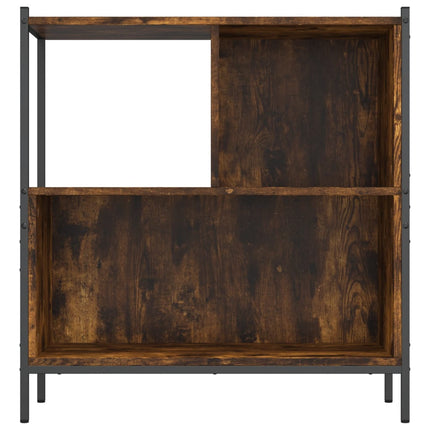 bogreol 72x28x77,5 cm konstrueret træ røget egetræsfarve