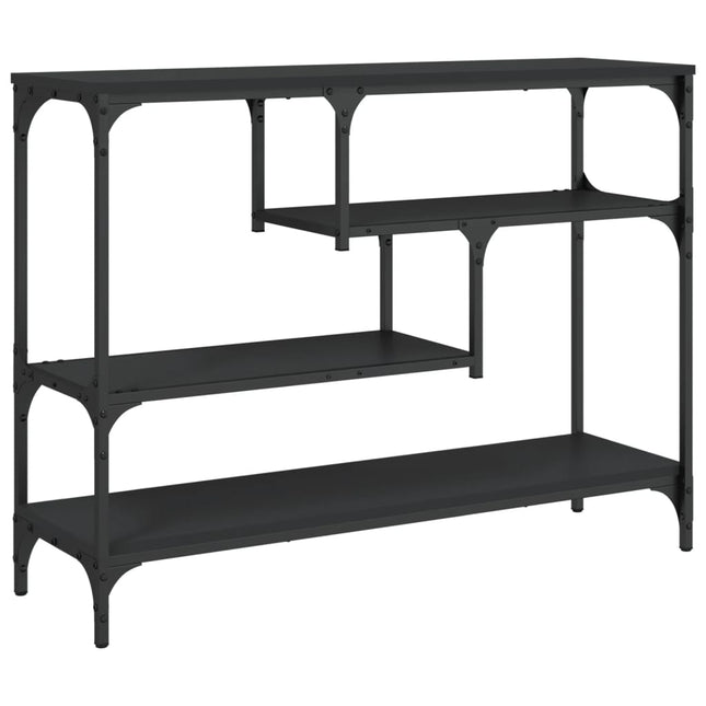 konsolbord 100x30x75 cm konstrueret træ sort